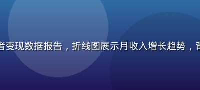 蜜桃视频创作者变现数据报告，折线图展示月收入增长趋势，背景橙色调温暖